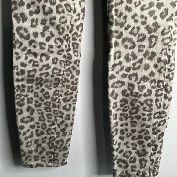 Good American Black and Gray Leopard Print Slim Mid Rise Trousers Size 2 - Picture 3 of 10